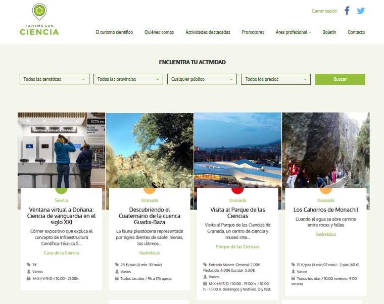 Fotografía ilustrativa del artículo Descubre reúne en una nueva plataforma online el mayor catálogo de iniciativas de turismo científico de Andalucía